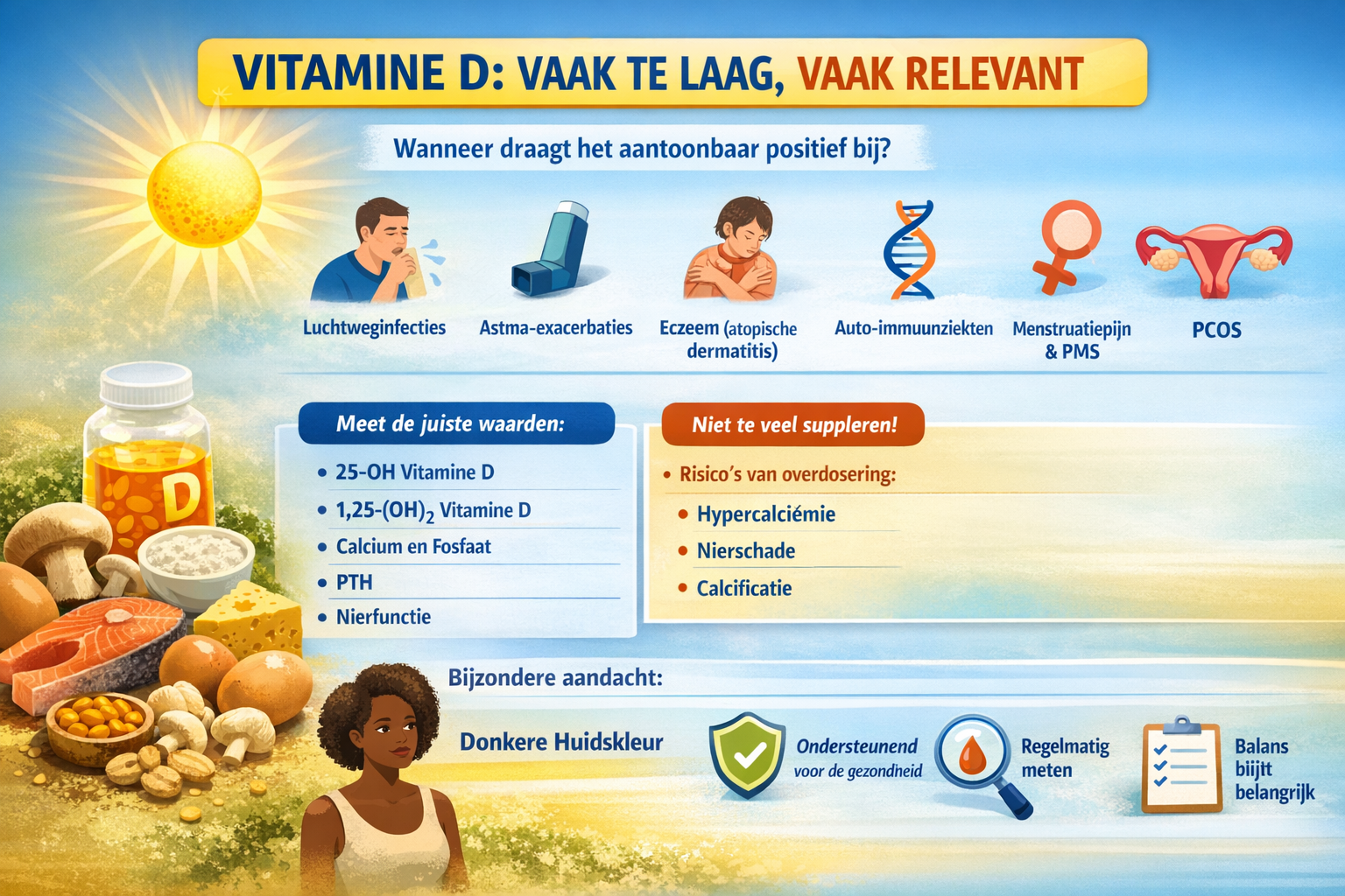 Vitamine D: vaak te laag, vaak relevant